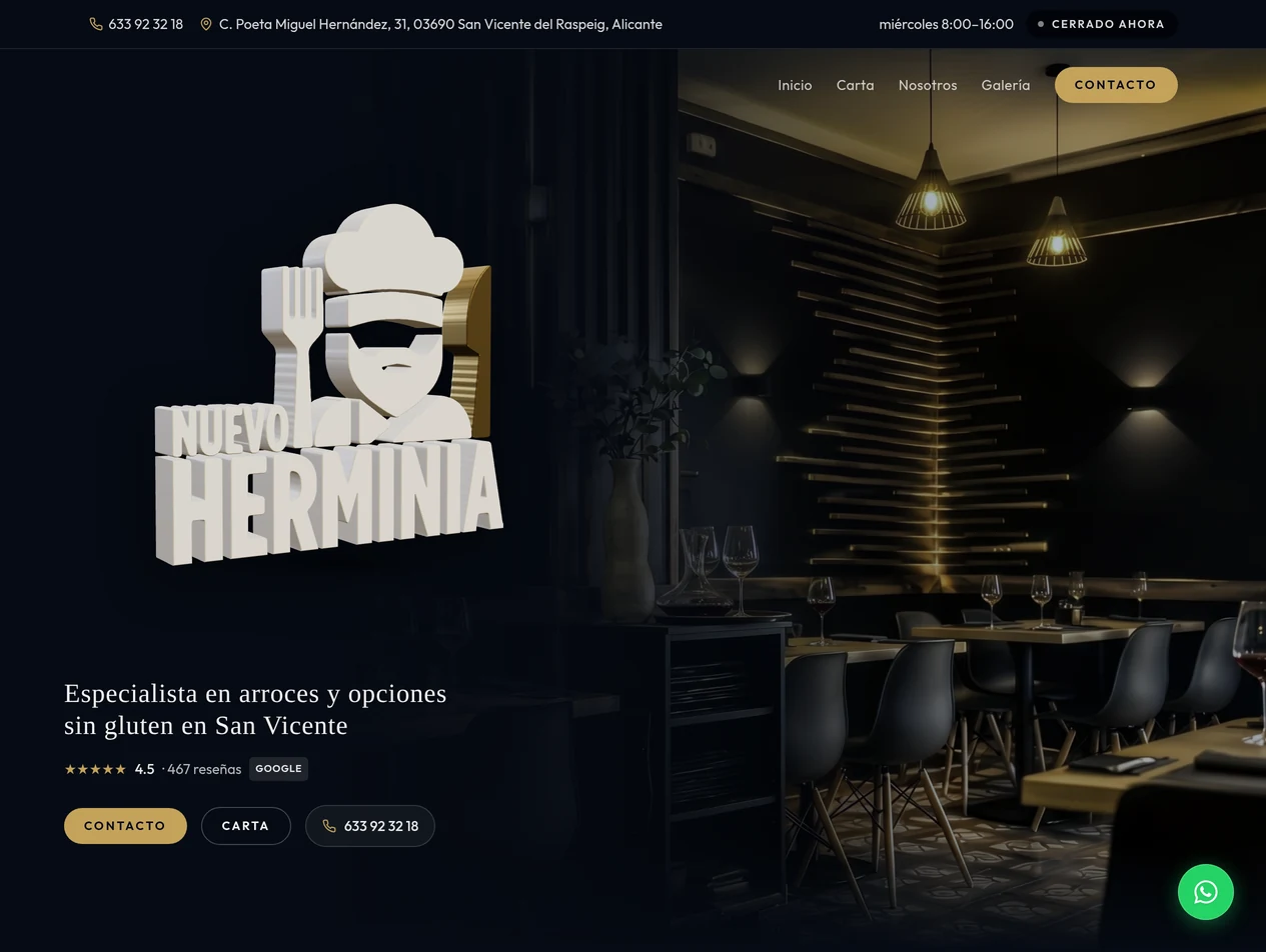 El Nuevo Herminia website preview